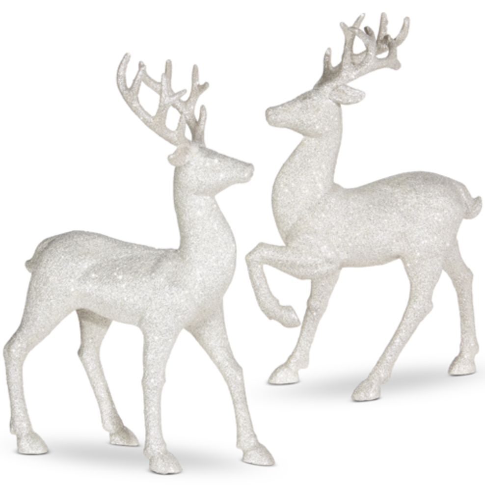 White Glittered Deer