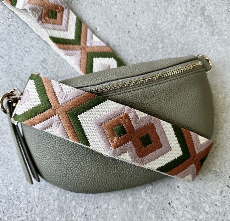 Crossbody Bag | Leather, Colour: Sage