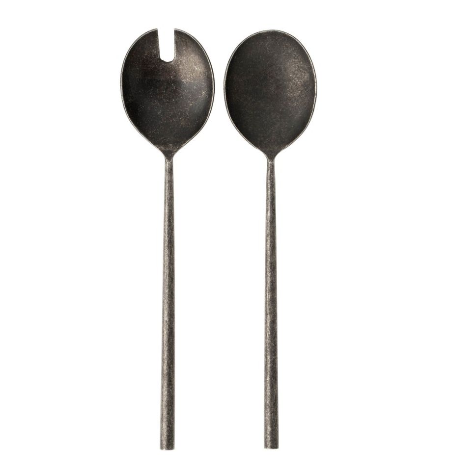 Tides Salad Servers | Set of 2, Colour: Black