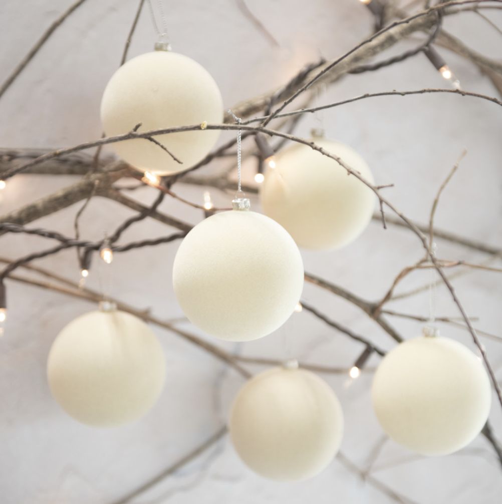 Flocked Ornament | Oatmeal