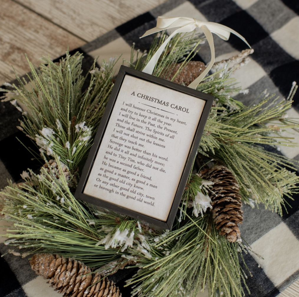 A Christmas Carol Sign Ornament