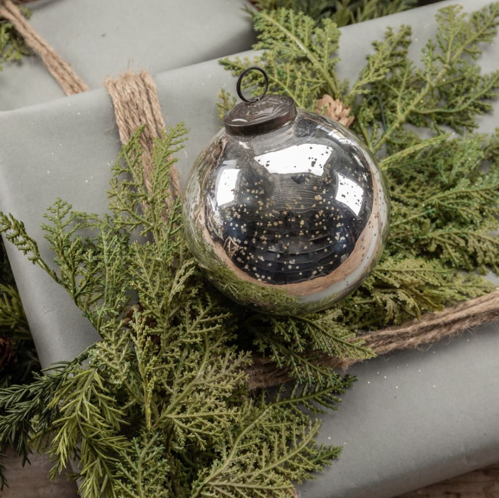 Silver Kugel Ornament
