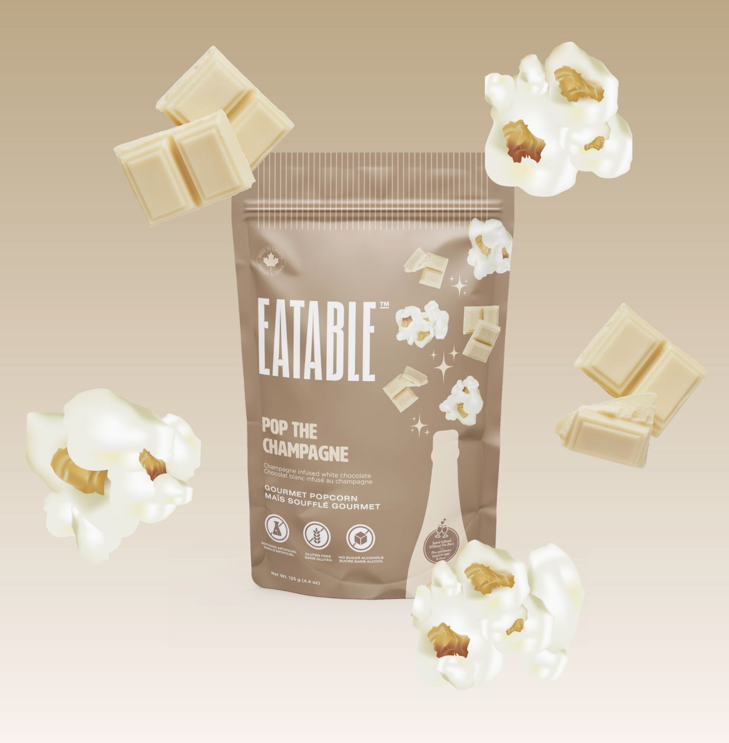 Pop the Champagne | Gourmet Popcorn, Size: Regular | 125g