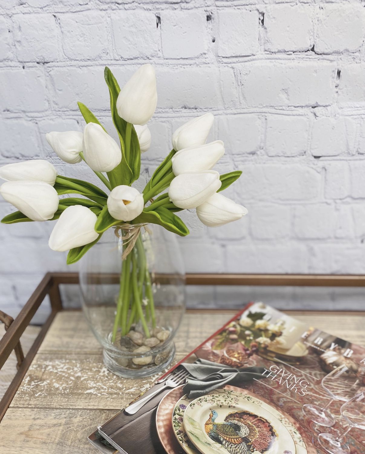 Real Touch Tulip | White