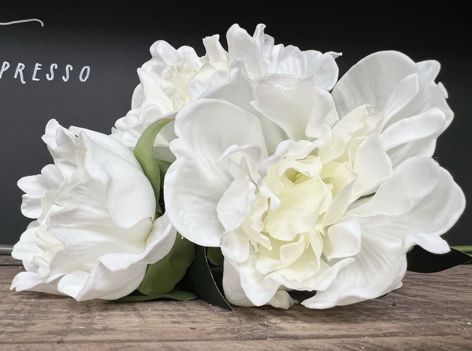Real Touch Peony Stems Bundle | White
