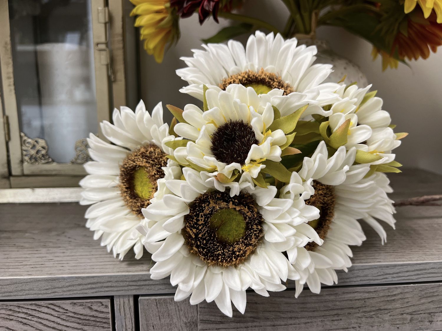 Real Touch Sunflower | White