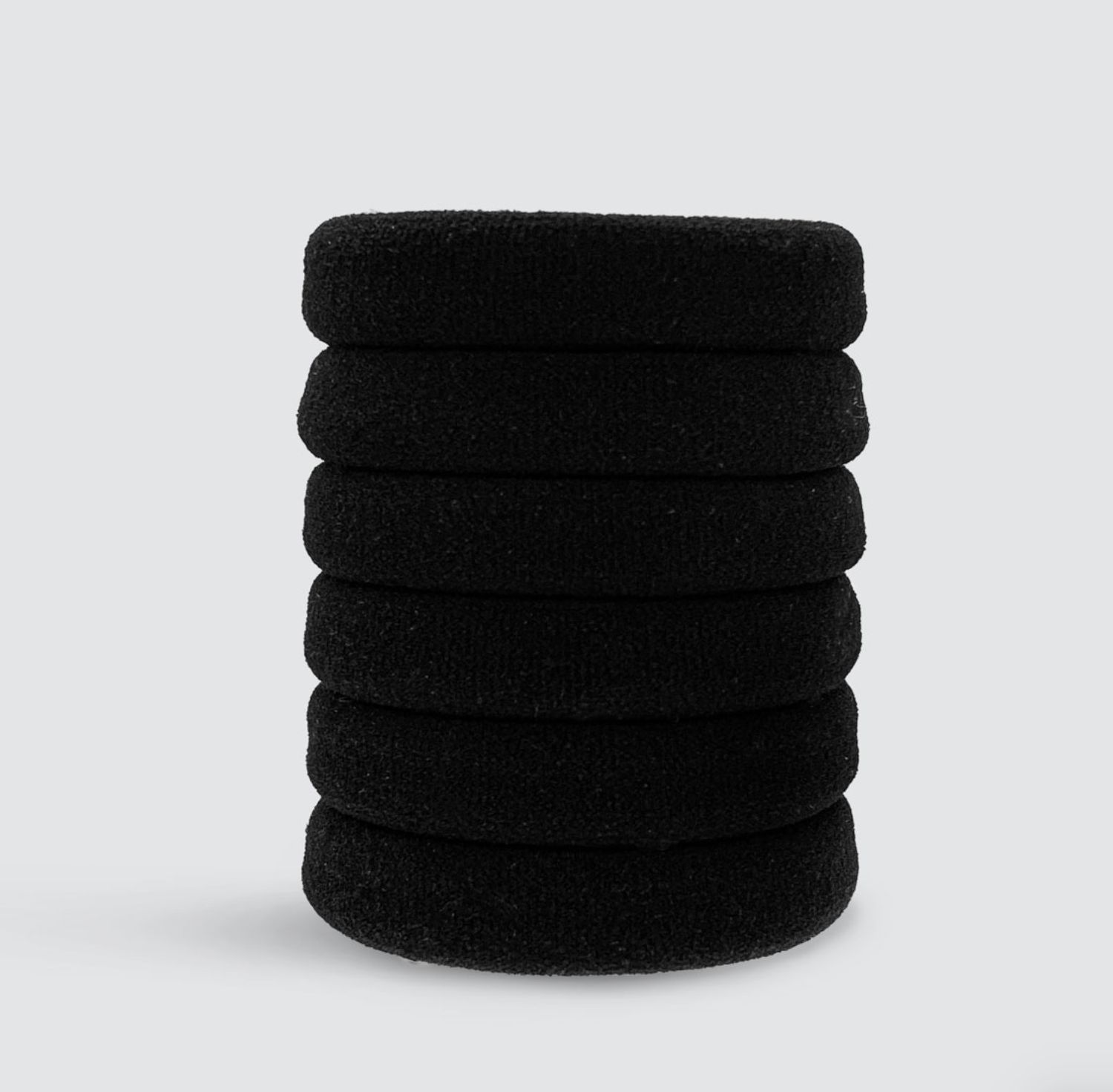 Recycled Nylon Thick Hair Elastics | Black