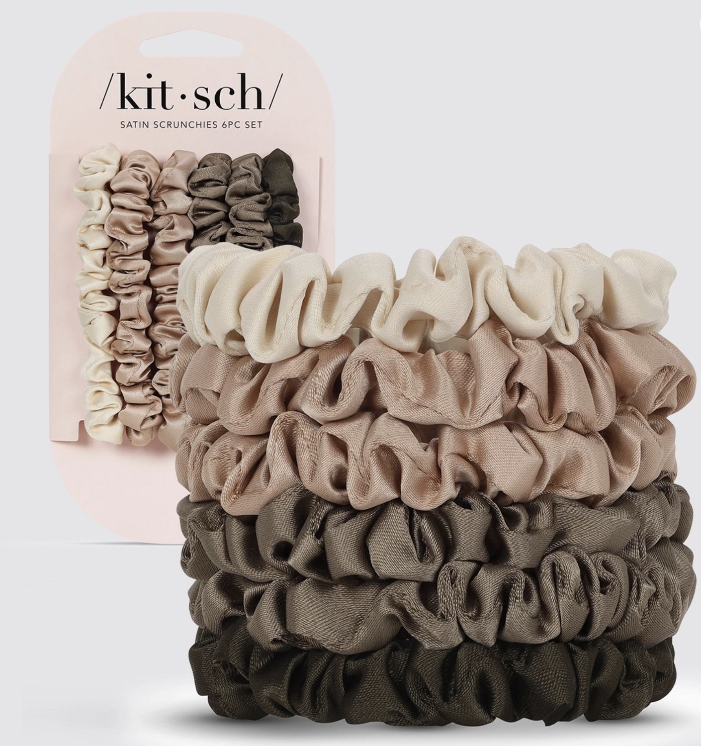 Petite Satin Scrunchies | Eucalyptus