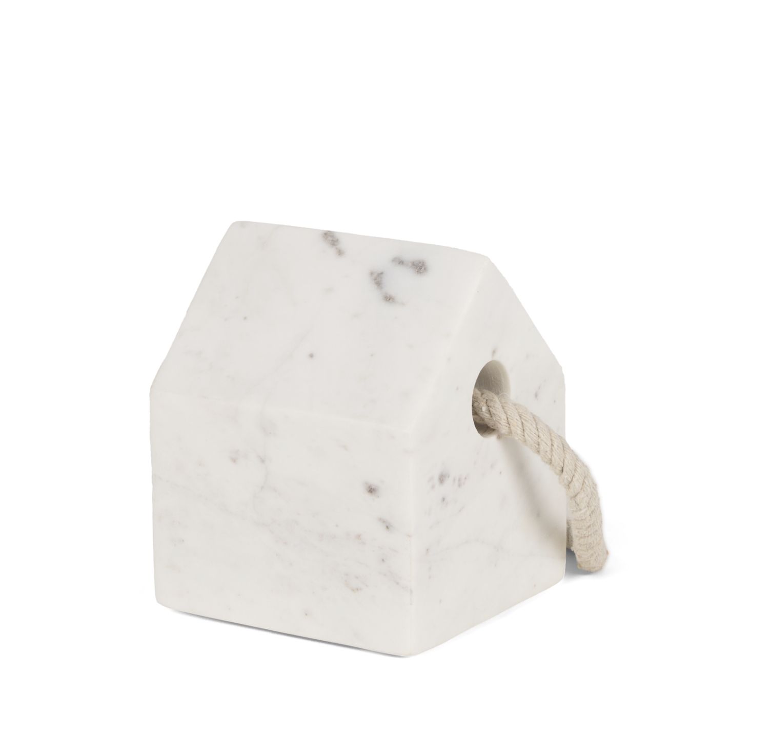 White Marble House Door Stop
