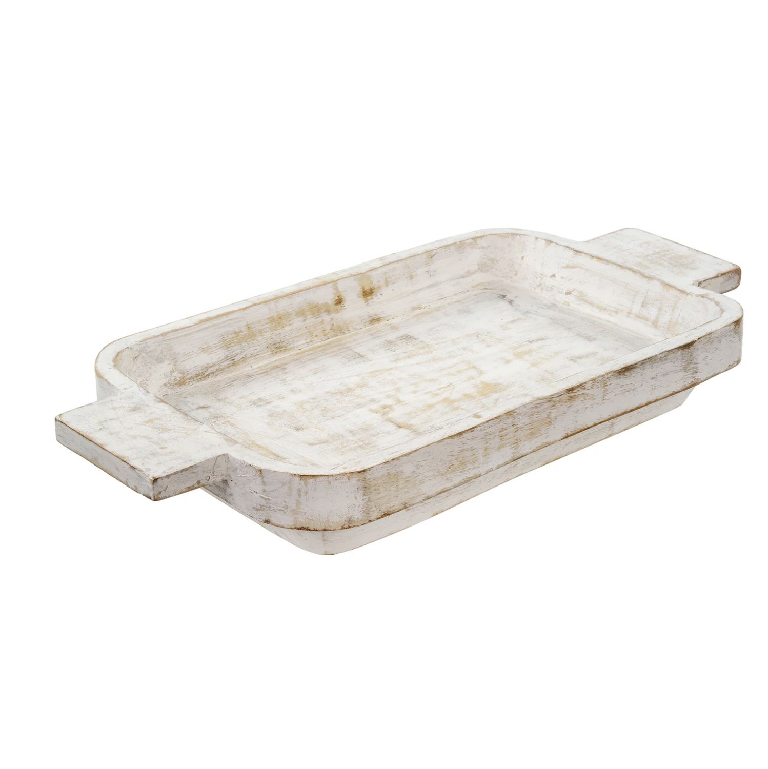 Whitewashed Dough Bowl | Large