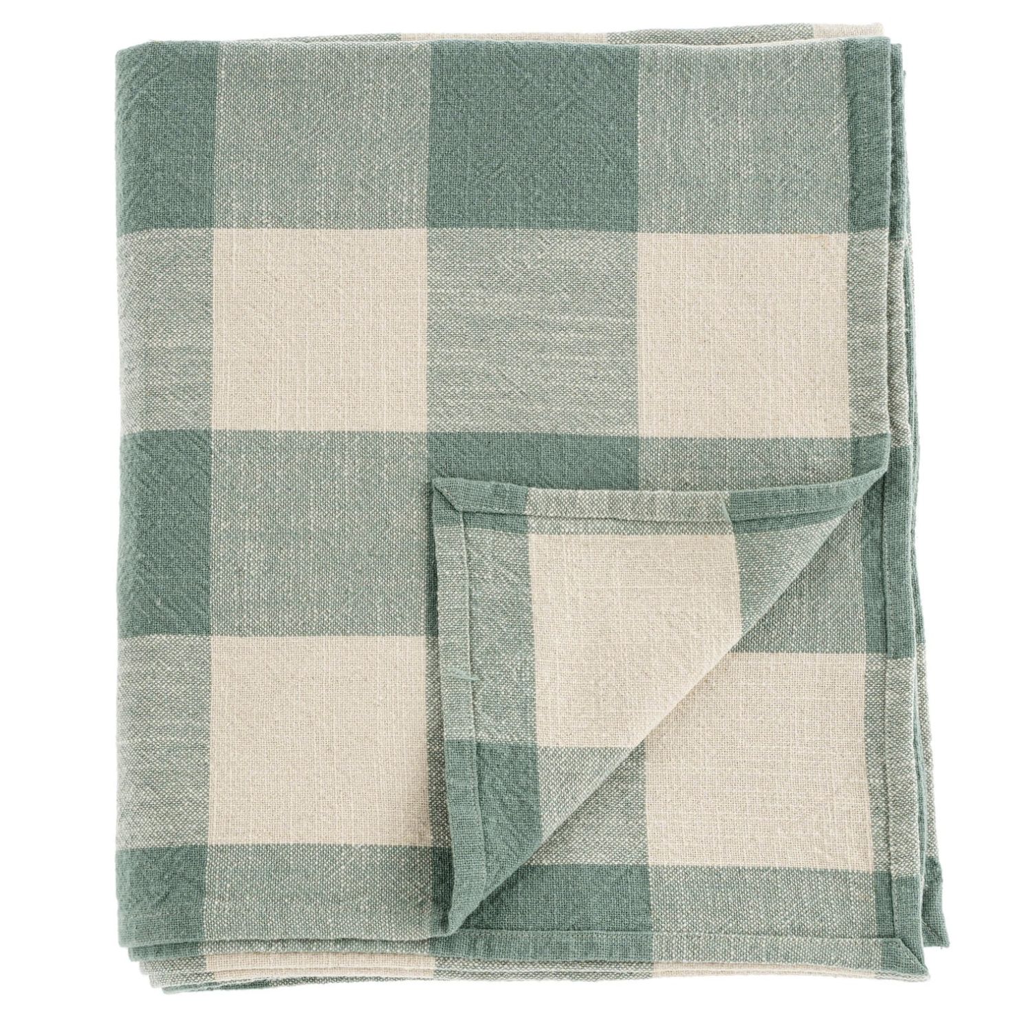 Salinas Gingham Tablecloth Turquoise