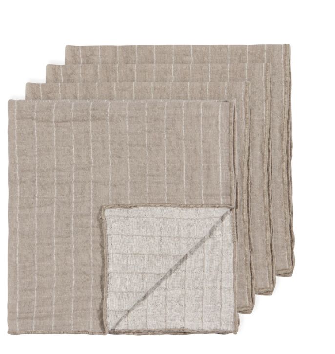 Dove Gray Double Weave  Napkins | Set of 4