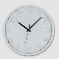 Bold Number Wall Clock, Colour: White