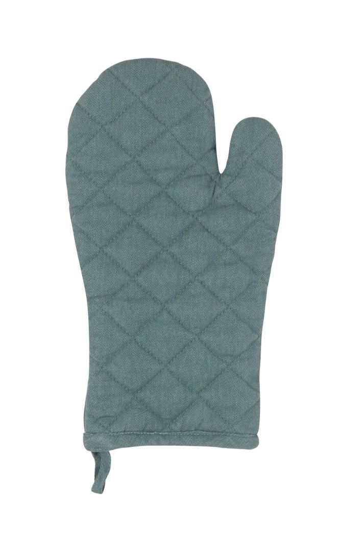 Stonewashed Oven Mitt, Colour: Teal