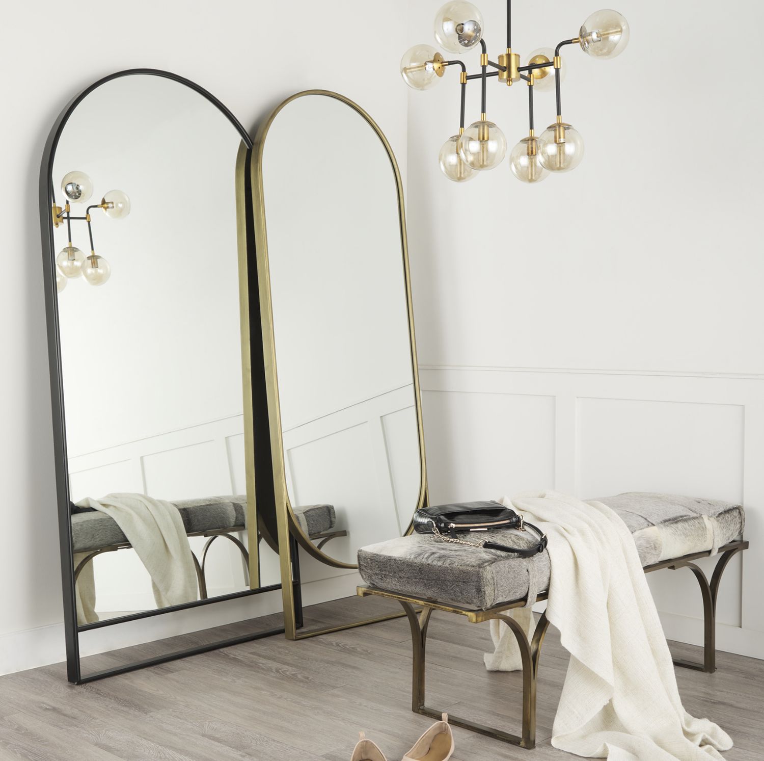 Sadie Rounded Arch Mirror | Black