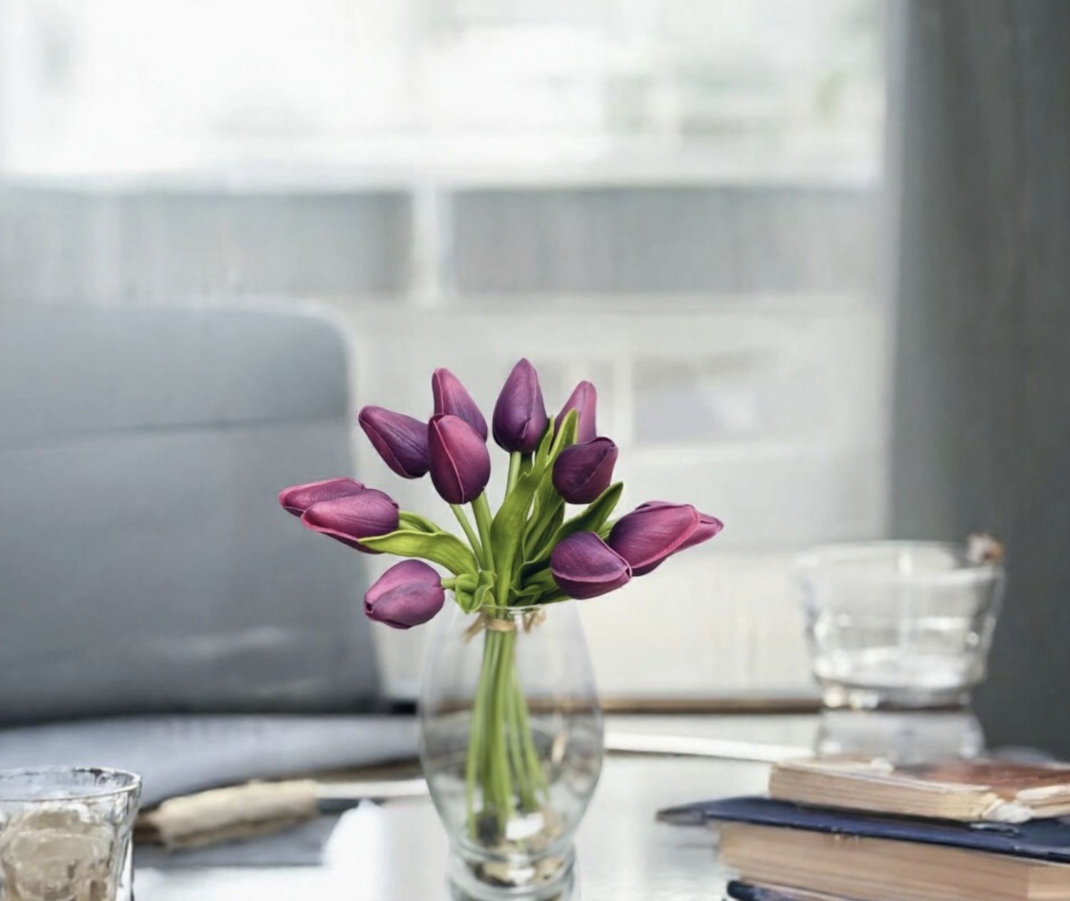 Real Touch Tulips | Purple