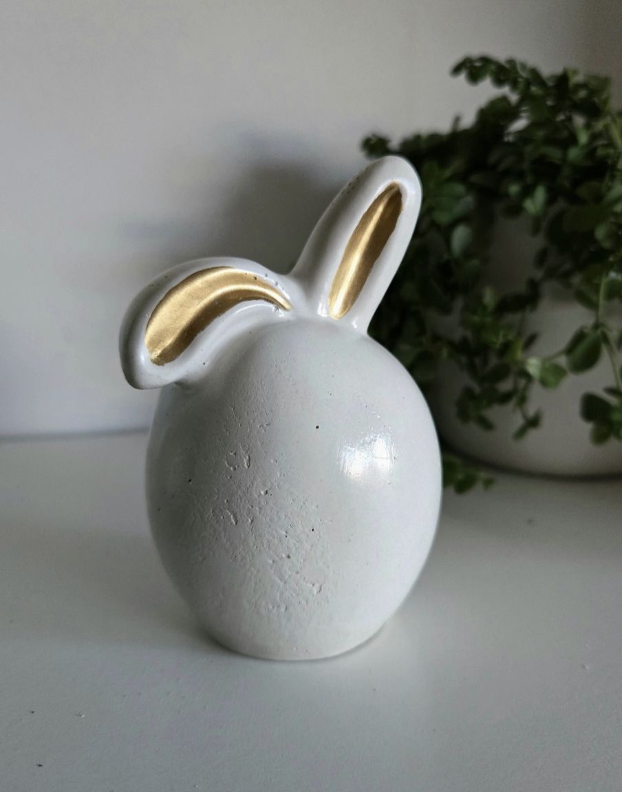 Bunny Egg Decor, Colour: White, SHAPE: Floppy Ear