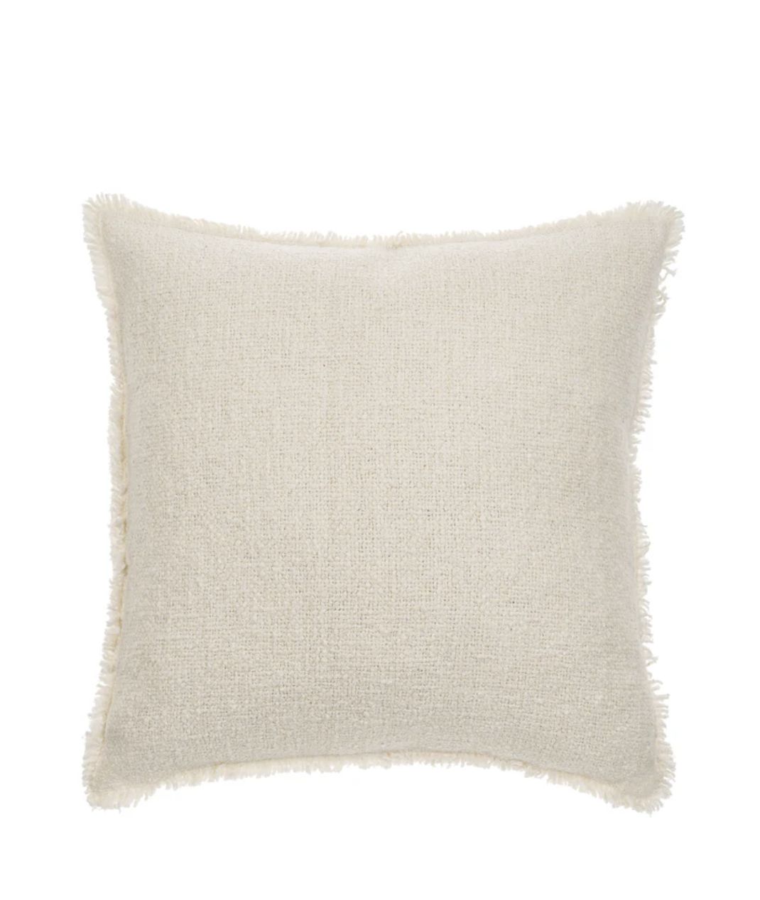 Fringed Boucle Pillow | Off White