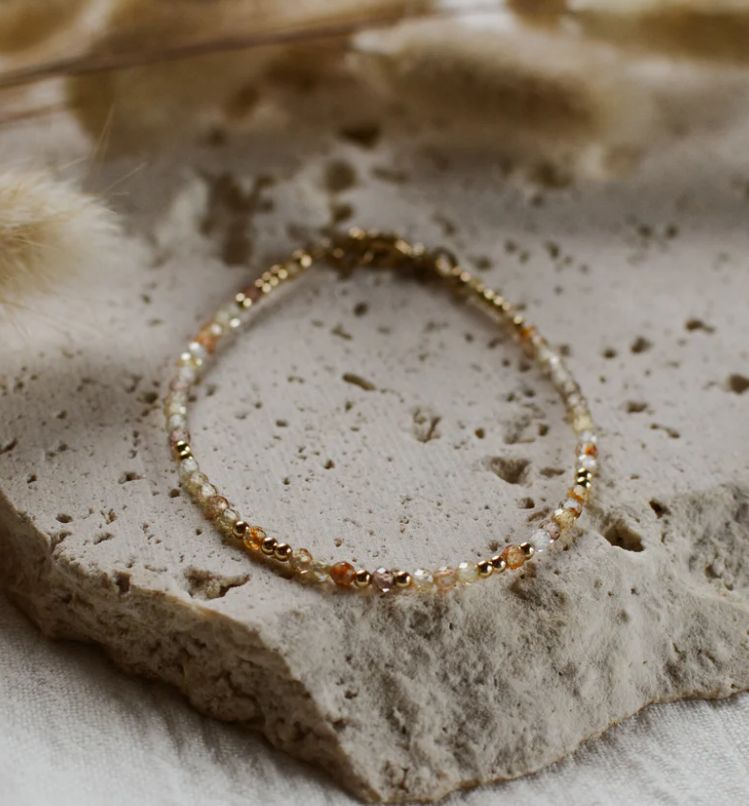 Natural Zircon Diamond Cut Bracelet