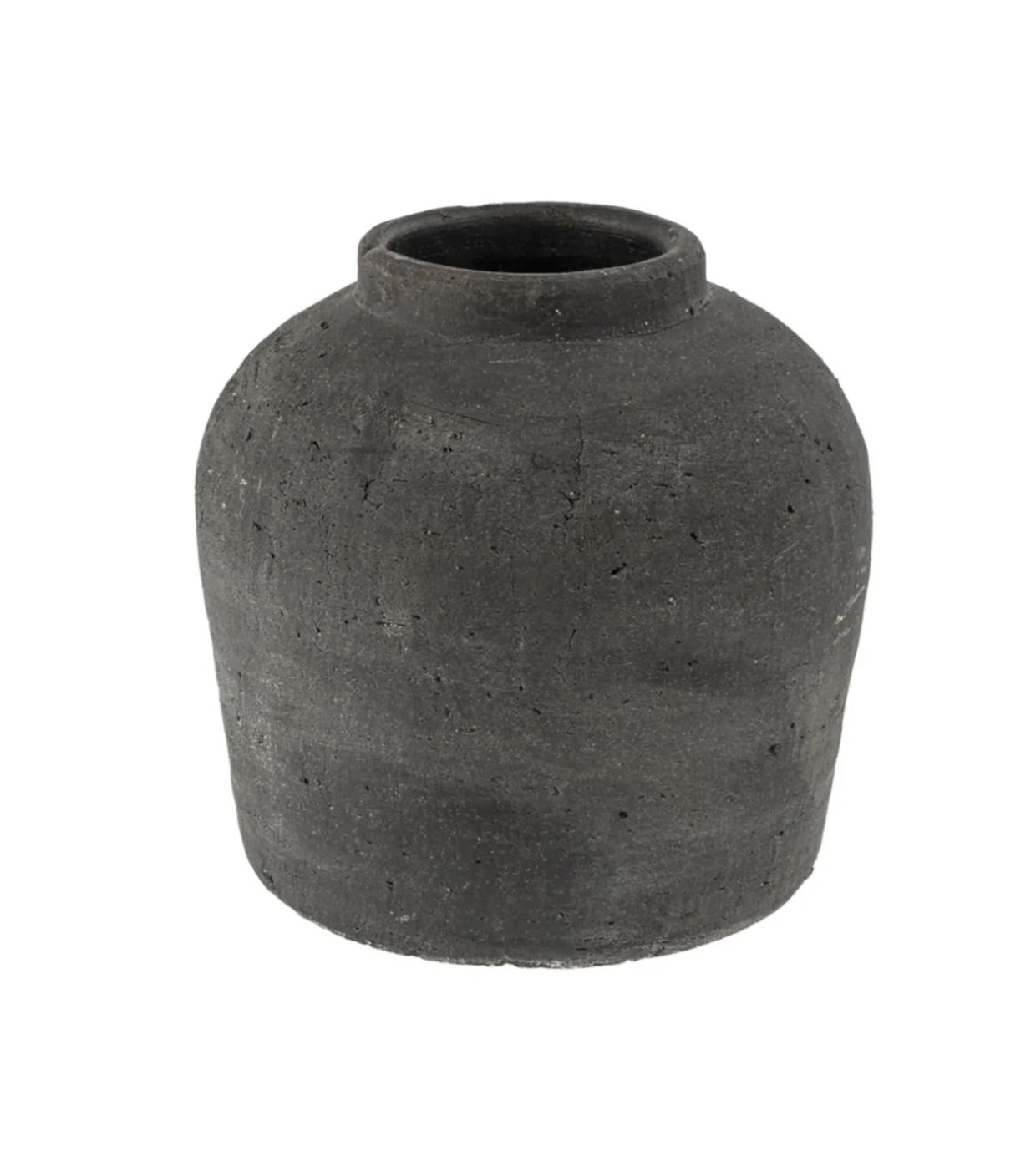 Volos Black Terracotta Vase | Small