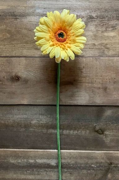 Real Touch Gerbera Stem | Yellow