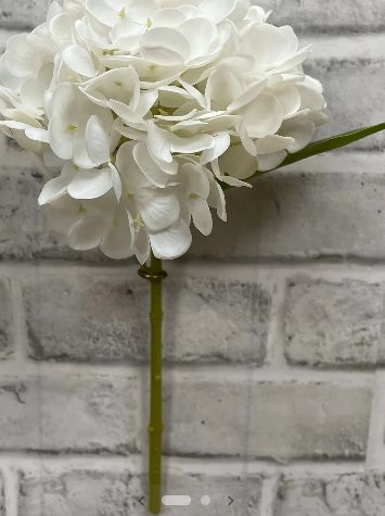 White Real Touch Hydrangea
