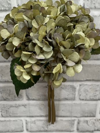 Real Touch Green &amp; Brown Hydrangea Bundle