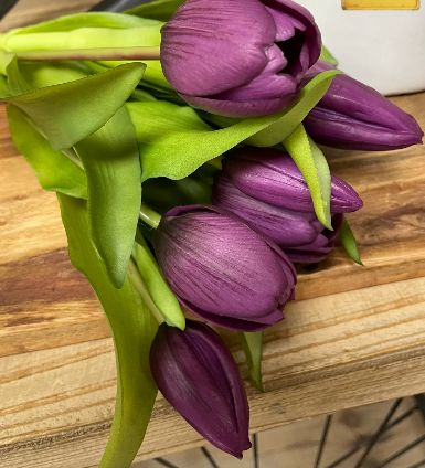 Real Touch Tulip Bundle | Purple