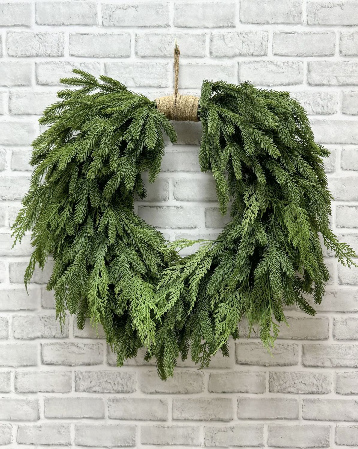 Fresh Touch Heart Shaped Spruce and Cedar Wreath