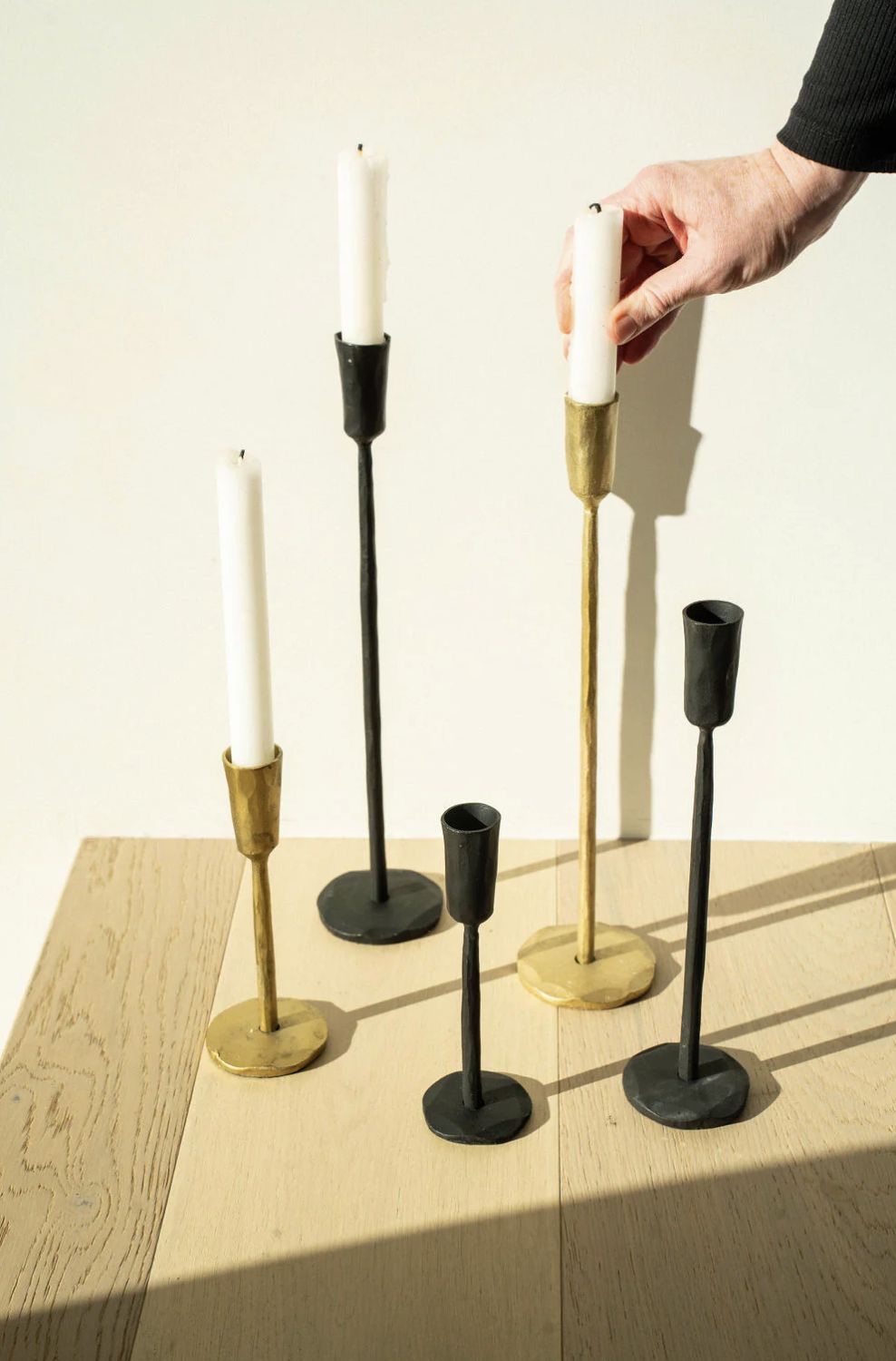 Luna Candlestick | Gold