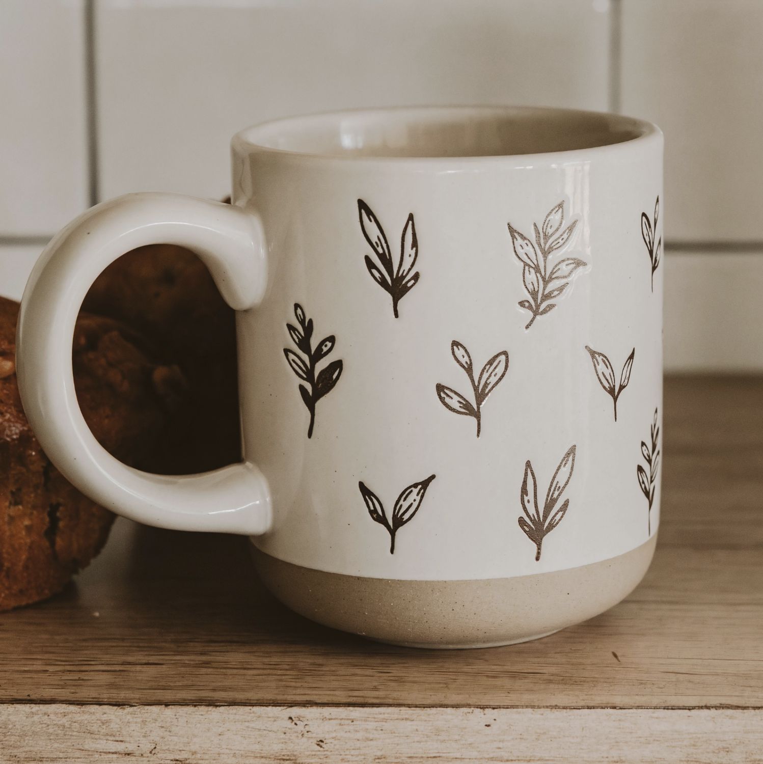 Brown Leaf Mug