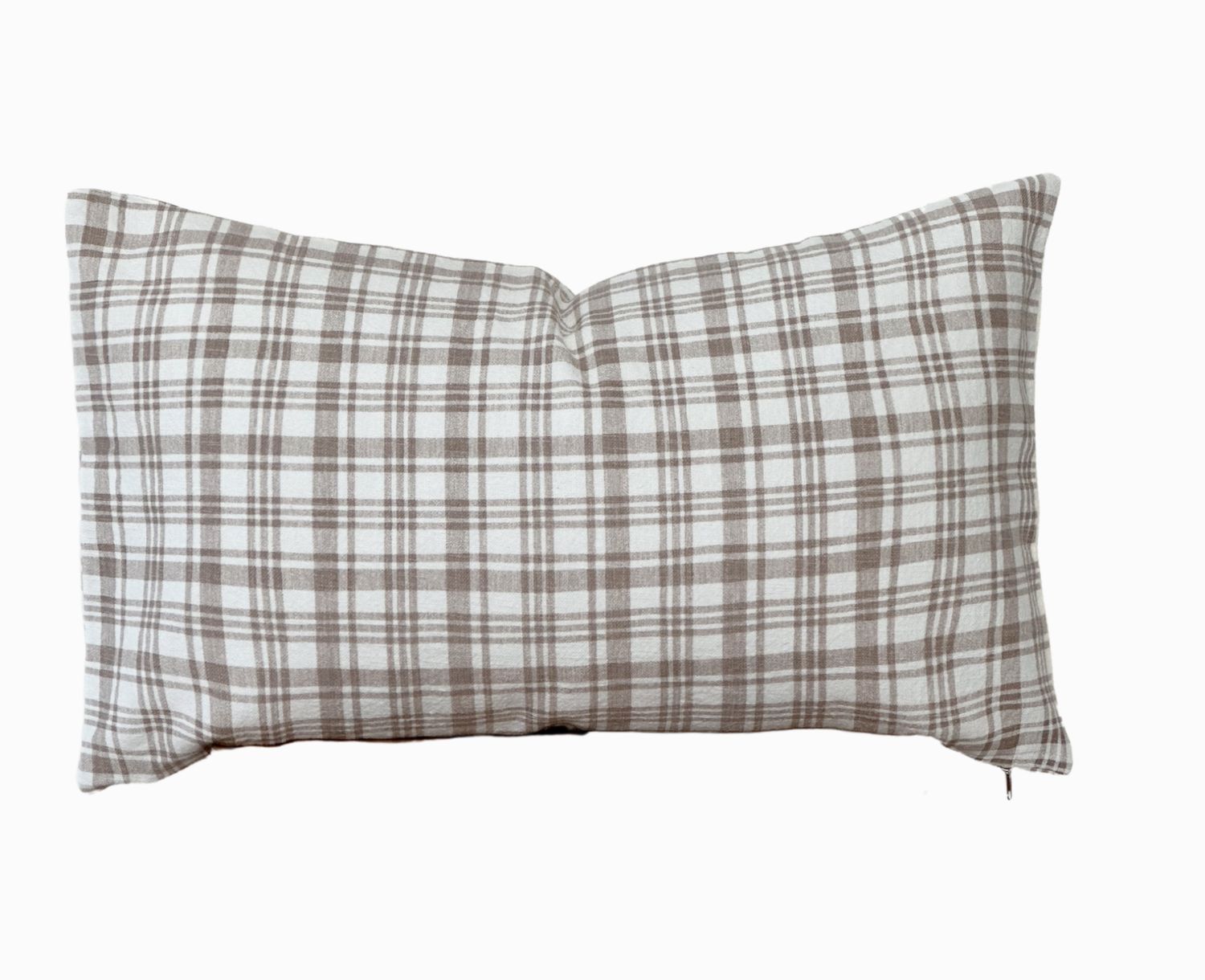 Brown Plaid Pillow Cover