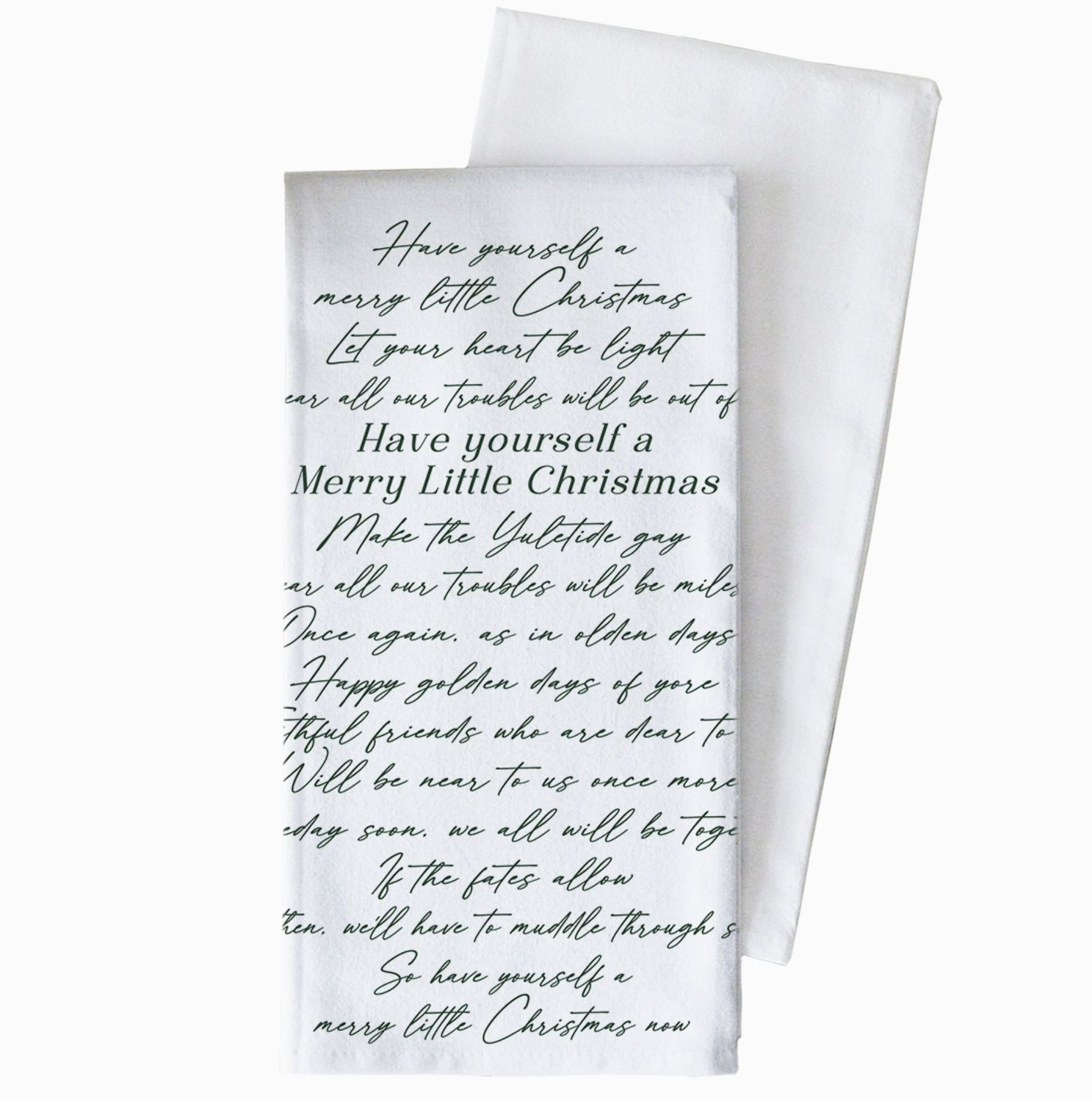 Merry Little Christmas Tea Towel