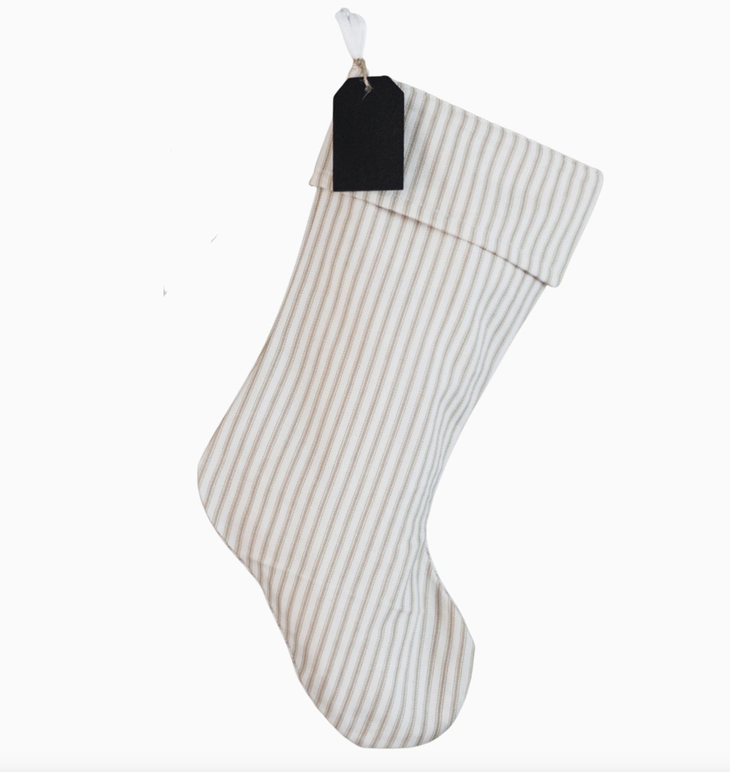 Ticking Stripe Christmas Stocking