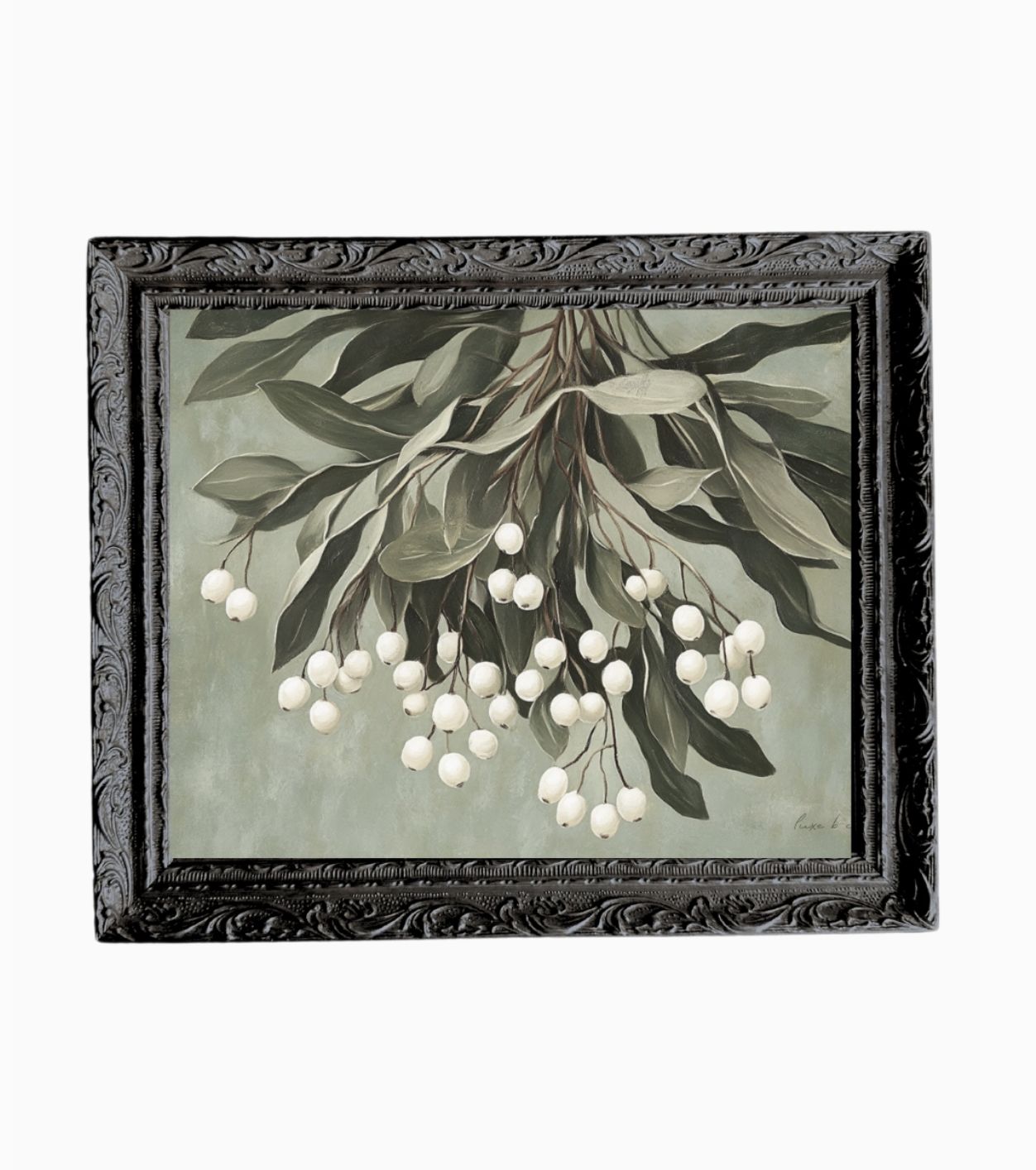 Muted Mistletoe Framed Art