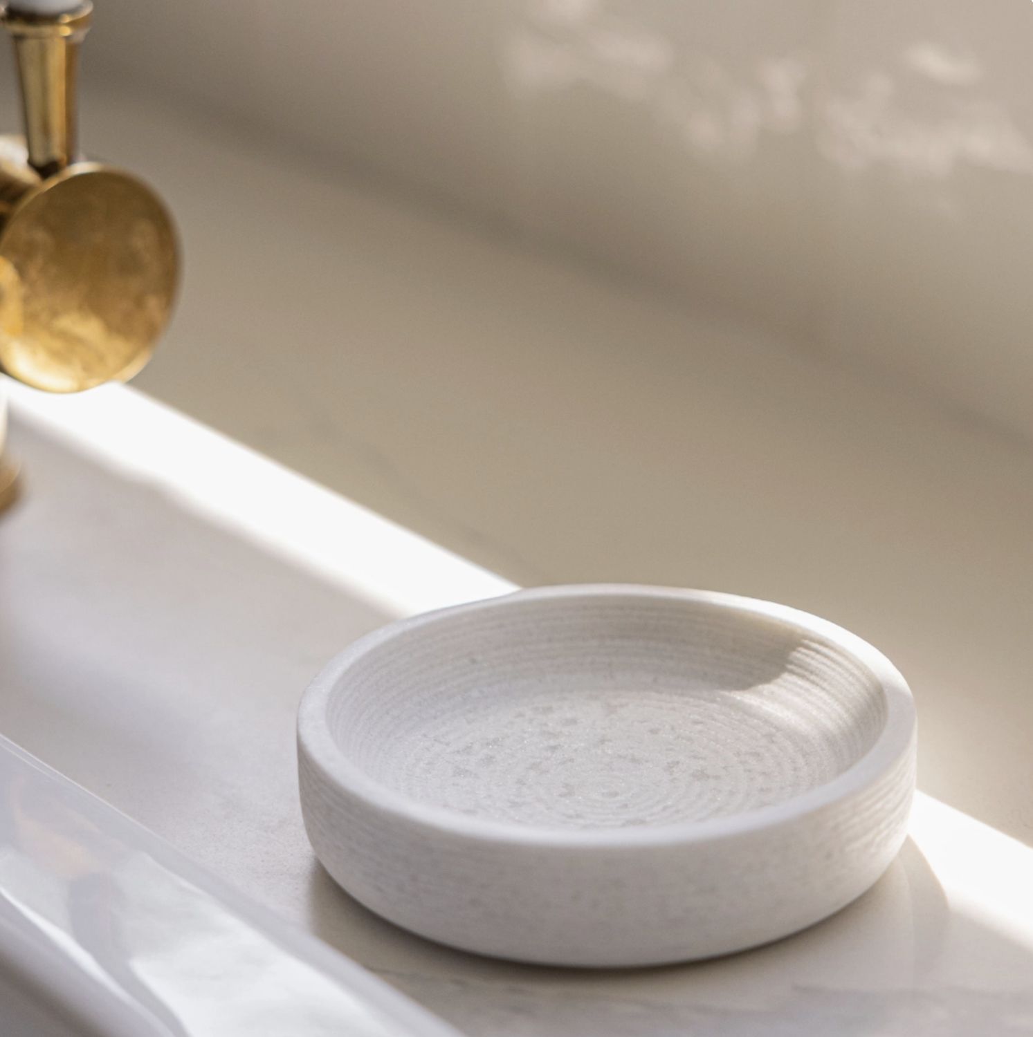 Marble Soap &amp; Brush Holder