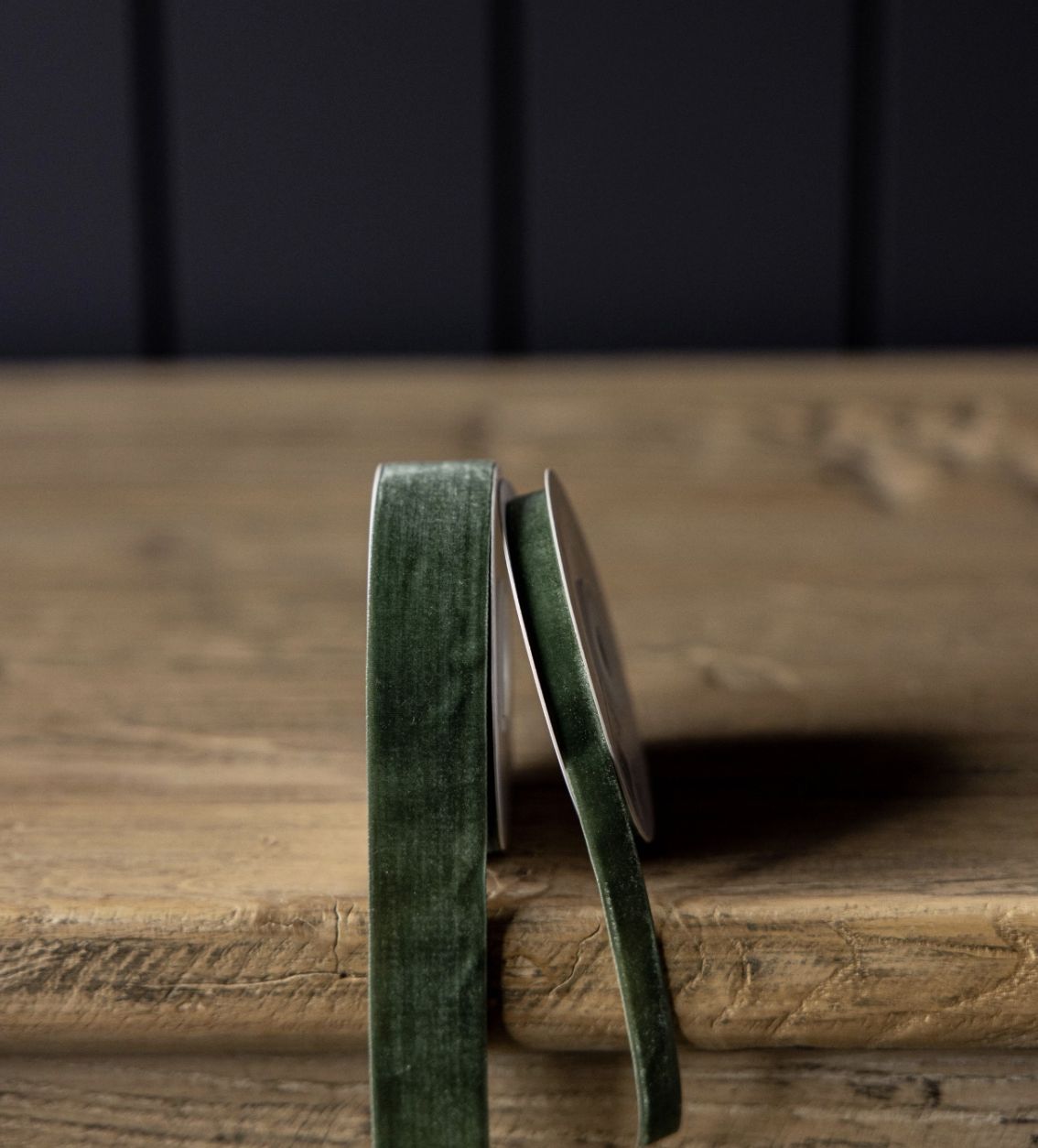Forest Green Velvet Ribbon, Size: Small