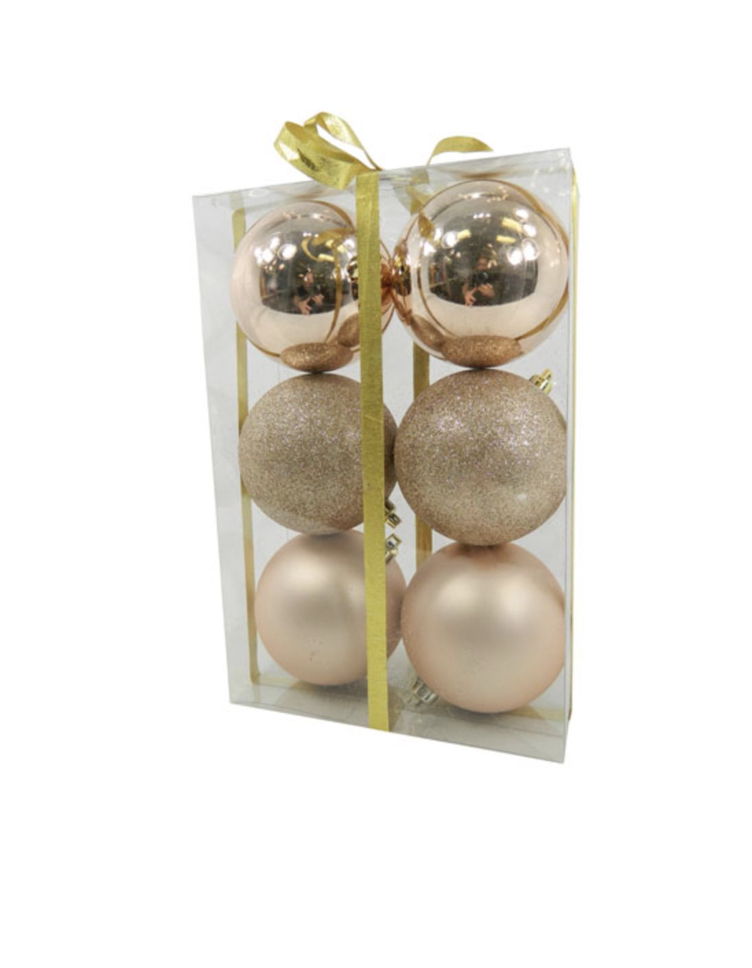 Rose Gold Ornaments | Set of 6