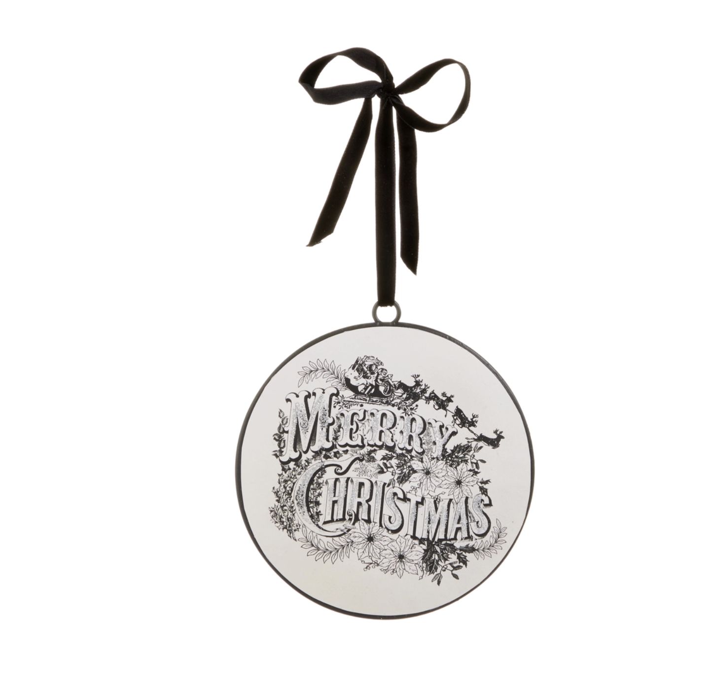 Vintage Merry Christmas Disc Ornament