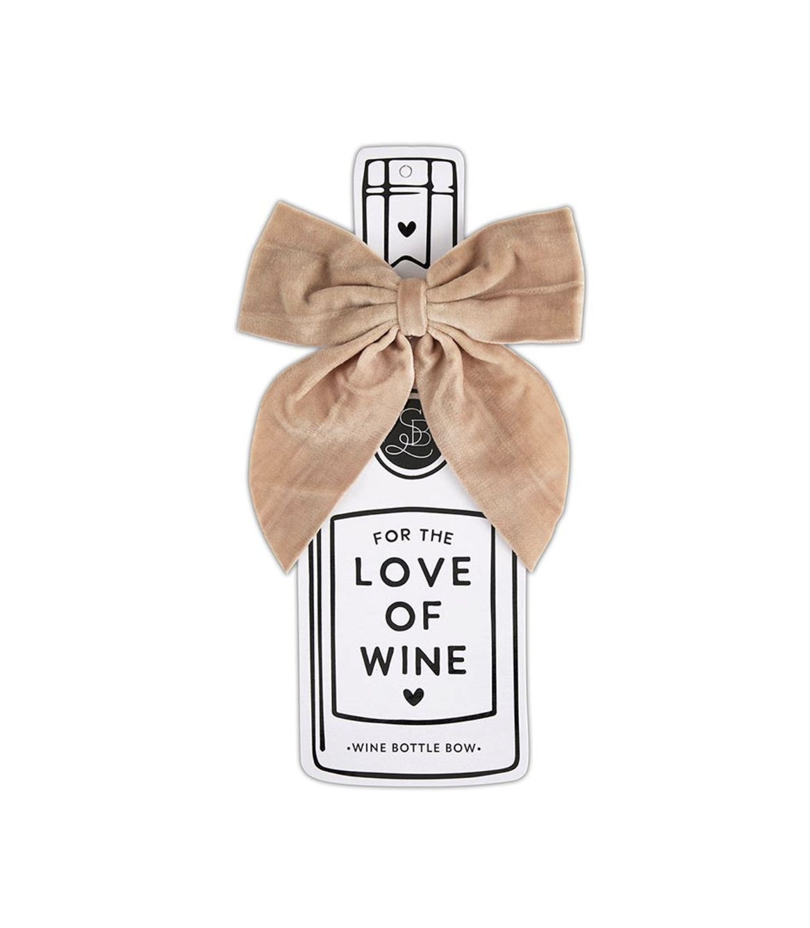 Velvet Wine Bottle Bow | Blush