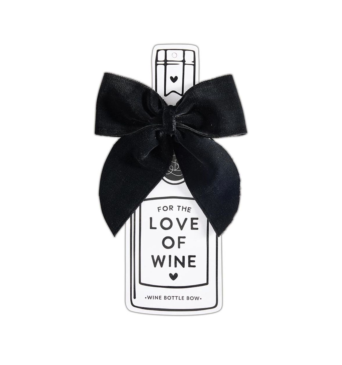 Velvet Wine Bottle Bow | Black
