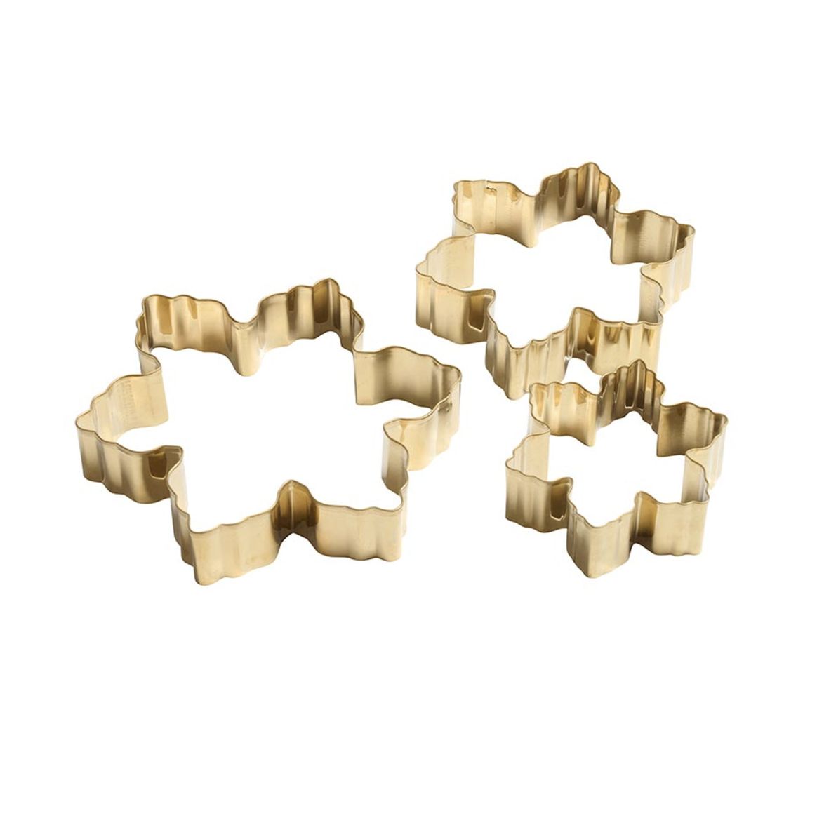 Gold Snowflake Cookie Cutter Set | Set of 3