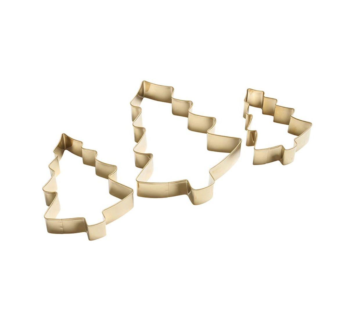 Gold Tree Cookie Cutter Set | Set of 3