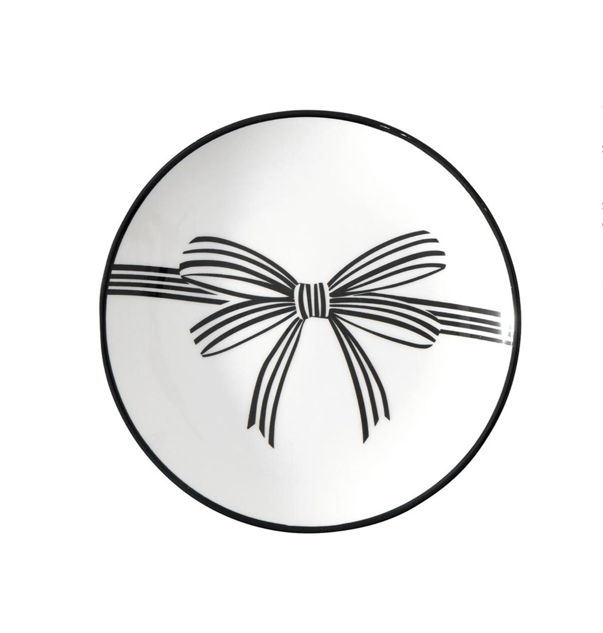 Black Bow Appetizer Plates