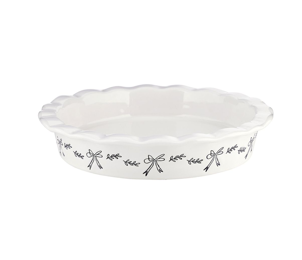 Bow Ceramic Pie Plate