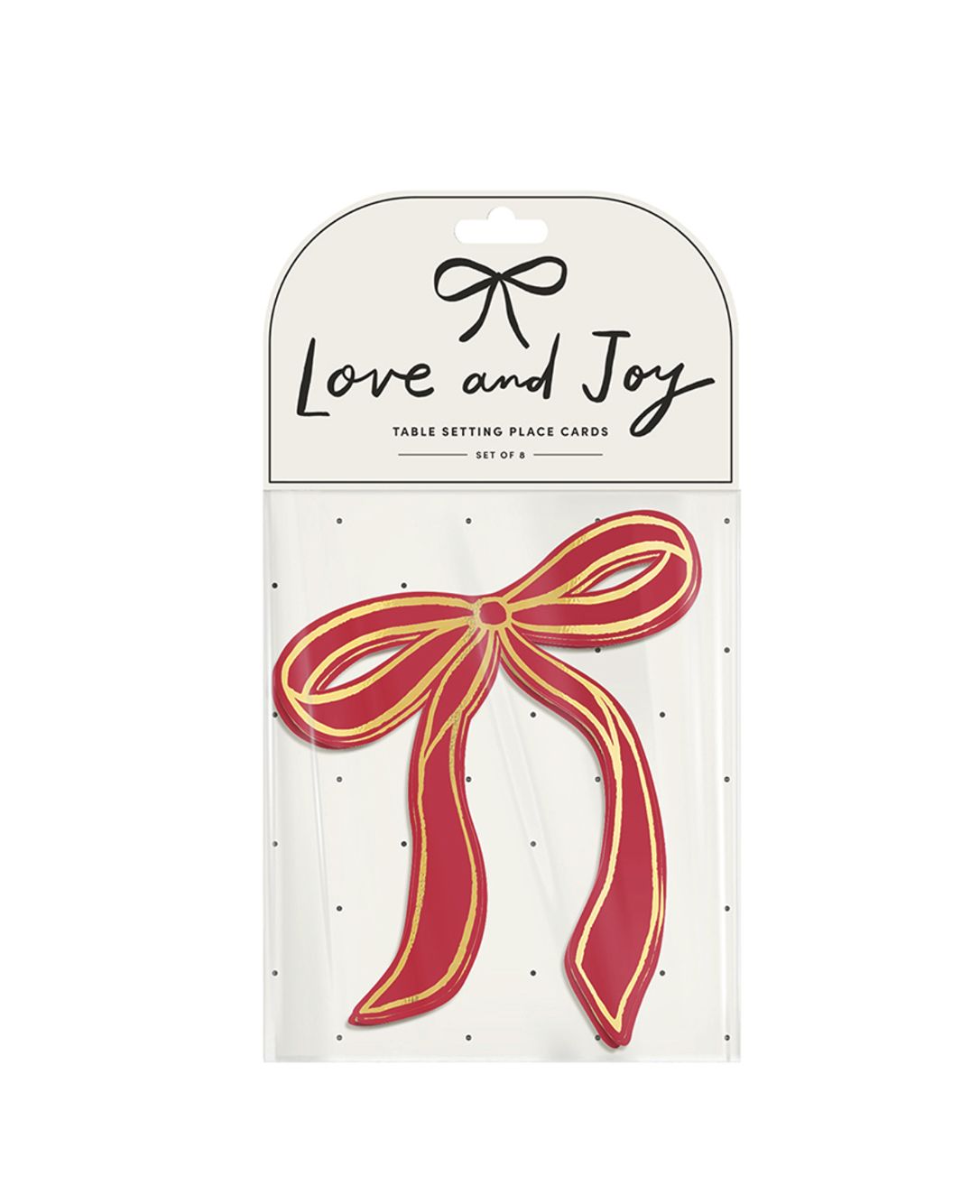 Red Table Setting Place Cards | Set of 8