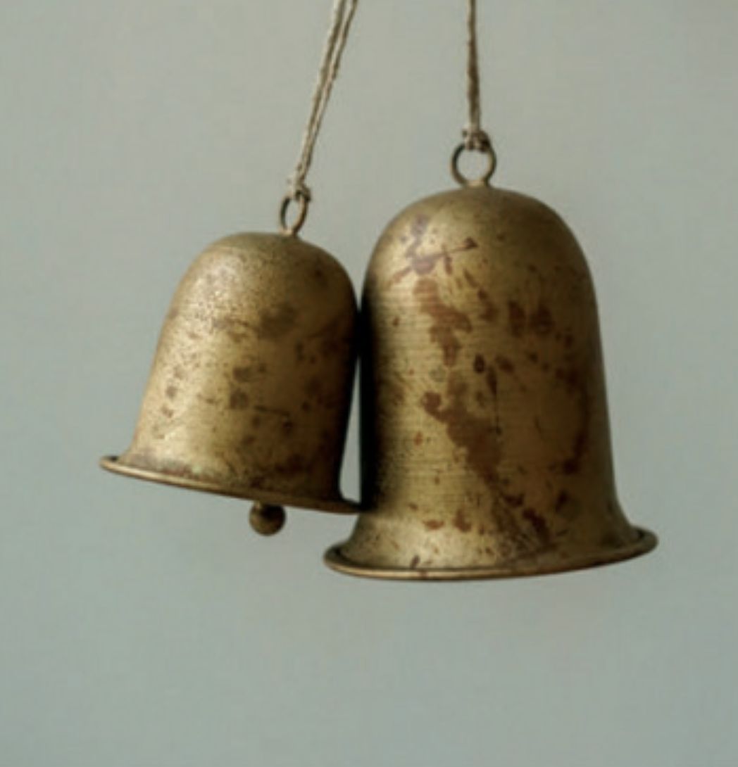 Vintage Gold Enamel Bell | 2 Sizes