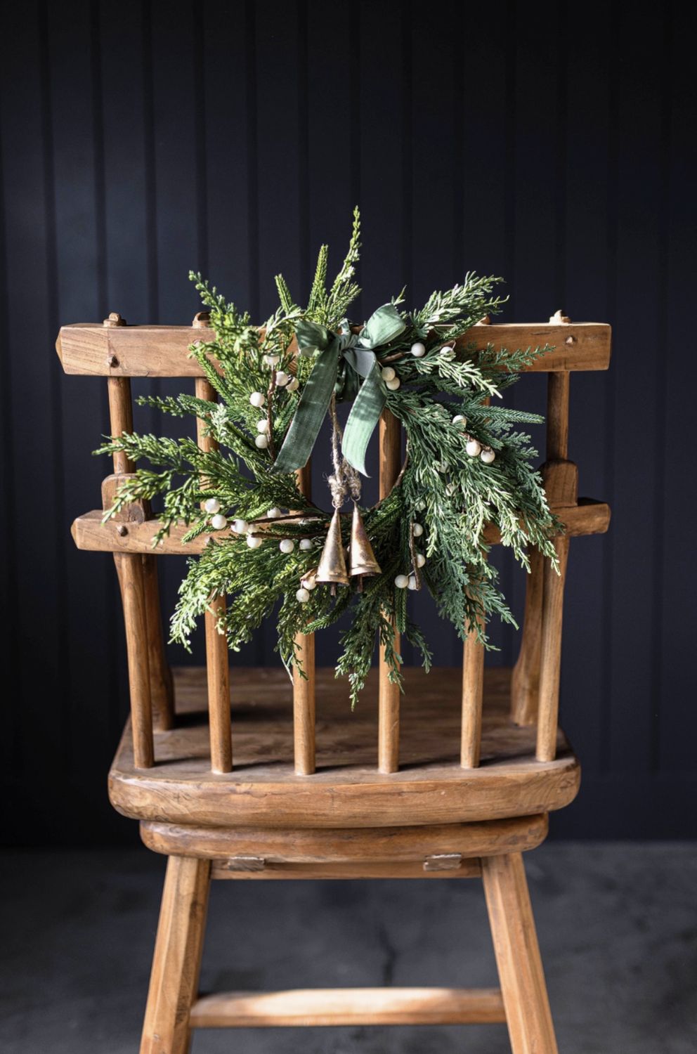 White Berry Norfolk Cypress Real Touch Wreath | 14&quot;
