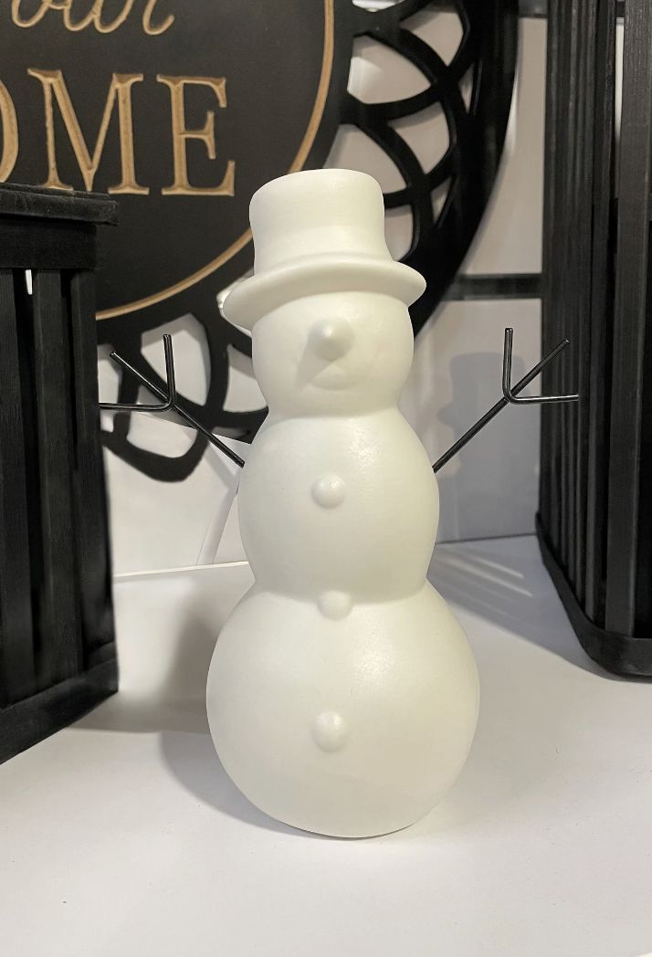 Ceramic Snowman with Hat