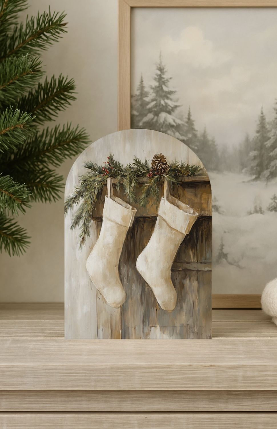 Stockings by the Mantel Art Print